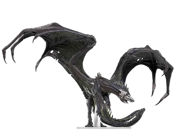 Figura Adult Black Dragon Corruptor Dungeons & Dragons - Icons Of The Realms Wizkids