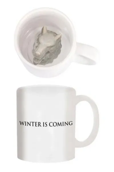 Stark Taza Ceramica Con Lobo Esculpido Hbo Taza Cerámica