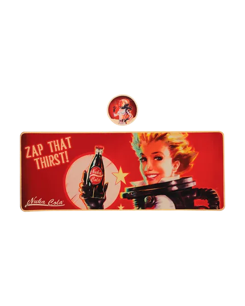 Set Alfombrilla y Posavasos XL Nuka-Cola Fallout Fanattik