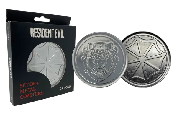 Set de 4 Posavasos Metálicos Resident Evil Fanattik