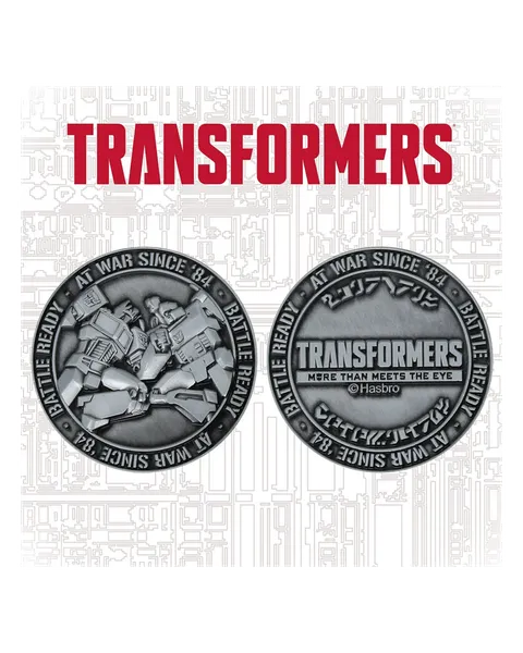 Moneda Coleccionable Transformers Edición Limitada