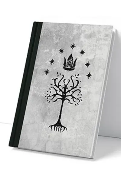Libreta Premium Blanca Arbol Blanco Gondor El Señor De Los Anillos