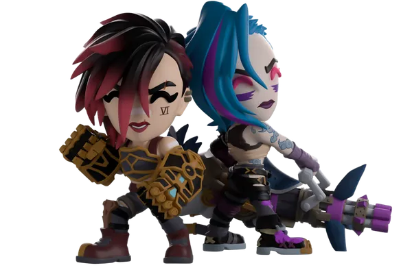 Pack 2 Figuras Vi y Jinx League of Legends: Arcane Youtooz 11cm