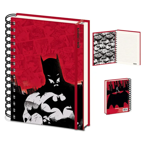 Batman - Cuaderno A5 Espiral Batman Red