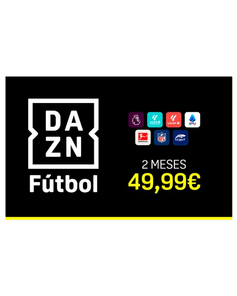 Tarjeta Prepago DAZN Futbol 2 Meses