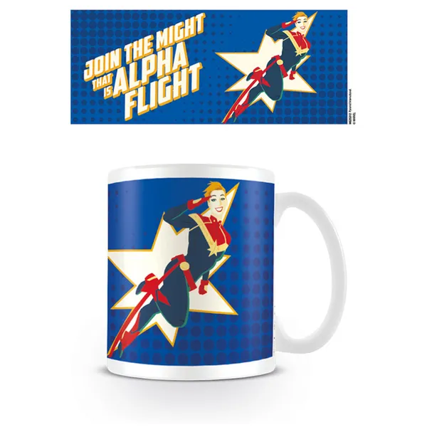 Capitana Marvel - Taza 320 ml Alpha Flight