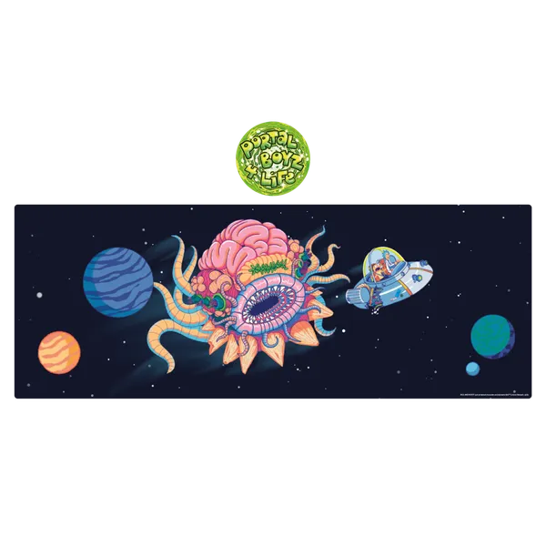 Rick & Morty Desk Pad & Coaster Set