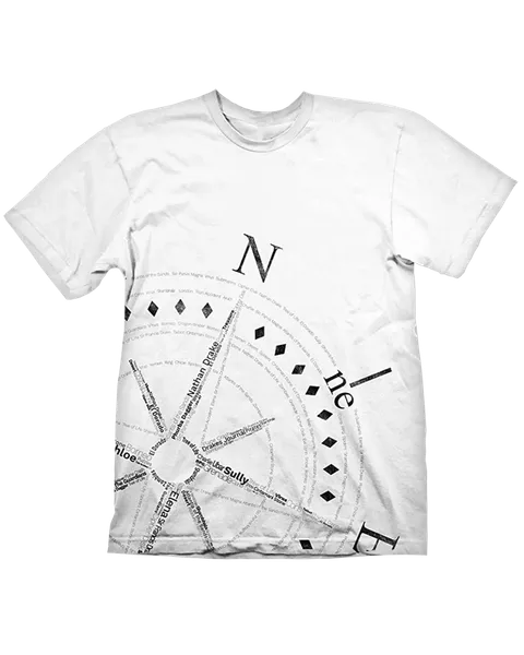 Camiseta Blanca Uncharted 4 "A Thief End" Talla L