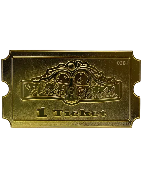 Réplica Ticket Dorado Fallout Nuka World