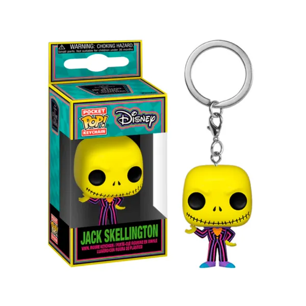 Pesadilla Antes De Navidad (30 Aniversario) - POP Keychain Jack Skellington (Black Light)