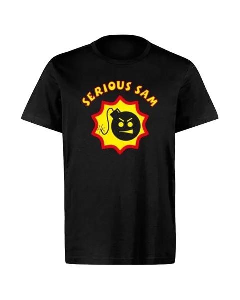 Camiseta Negra Logo Serious Sam Talla M