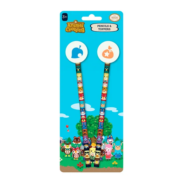 Animal Crossing - Lápices Con Toppers Villager Squares