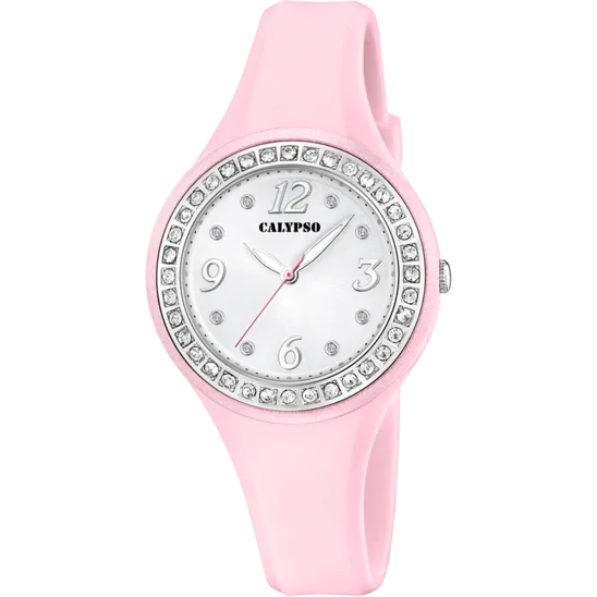 Reloj Calypso Trendy K5567/c Blanco Correa De Caucho, Mujer