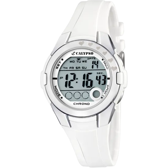 Reloj Calypso Digital Crush K5571/1 Correa De Caucho, Infantil
