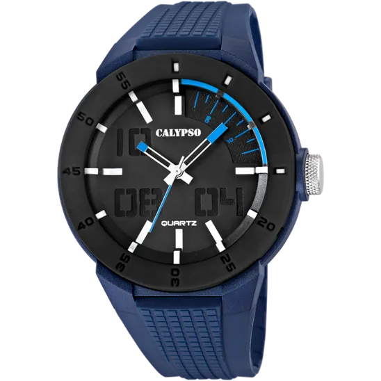 Reloj Calypso Street Style K5629/3 Negro Correa De Caucho, Hombre