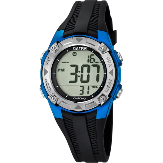 Reloj Calypso Digital Crush K5685/5 Azul Correa De Caucho, Infantil