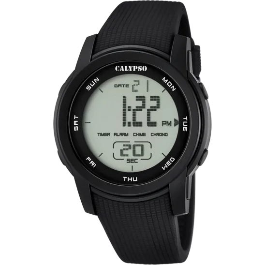 Reloj Calypso Color Splash K5698/6 Negro Correa De Caucho, Hombre