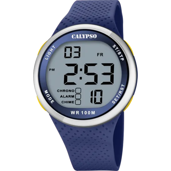 Reloj Calypso Color Splash K5785/3 Azul Correa De Caucho, Hombre