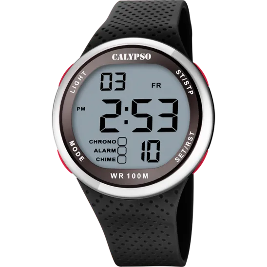 Reloj Calypso Color Splash K5785/4 Negro Correa De Caucho, Hombre