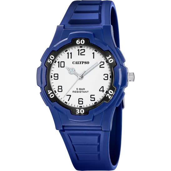 Reloj Calypso Novedades K5878/2 Blanco Correa De Caucho, Hombre