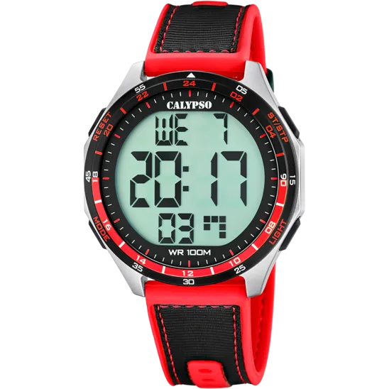 Reloj Calypso Flash Time K5887/1 Correa De Caucho, Hombre