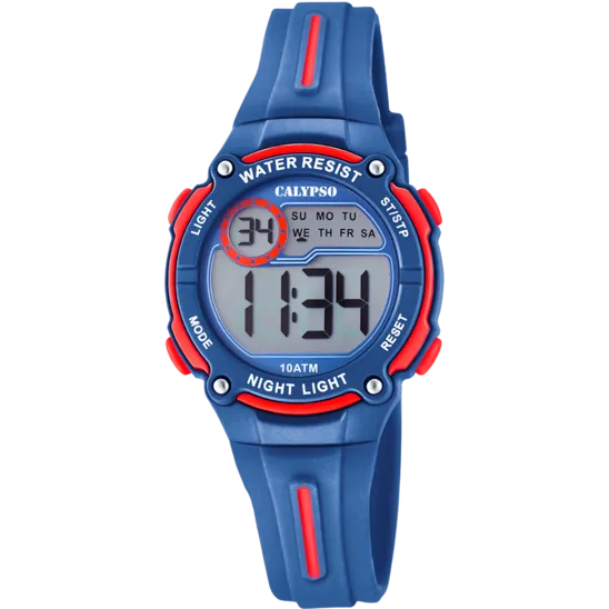 Reloj Calypso Digital Crush K6068/4 Correa De Caucho, Infantil
