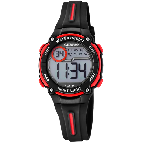 Reloj Calypso Digital Crush K6068/6 Correa De Caucho, Infantil