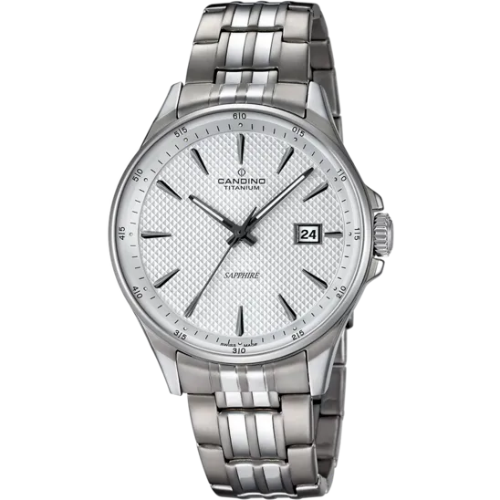 Reloj Candino Swiss Titanium C4606/a Plateado Correa De Titanio, Hombre