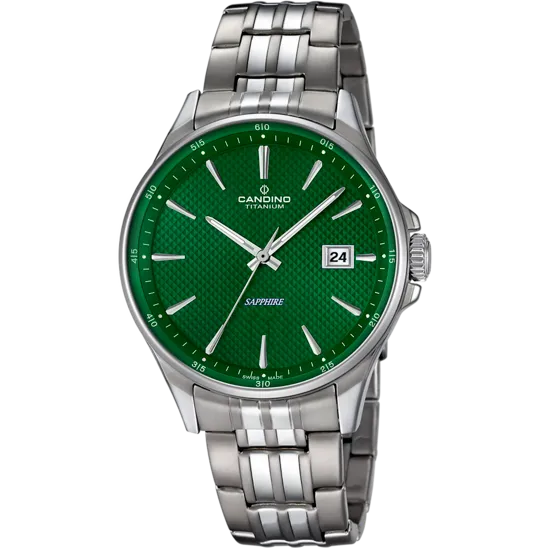 Reloj Candino Swiss Titanium C4606/c Verde Correa De Titanio, Hombre