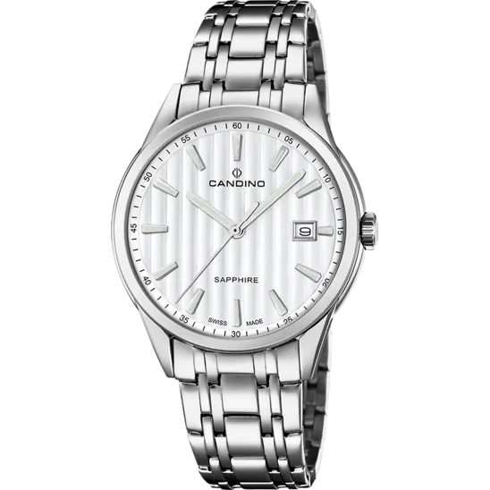 Reloj Candino Swiss Classic Gents C4614/a Plateado Brazalete De Acero Inoxidable, Hombre