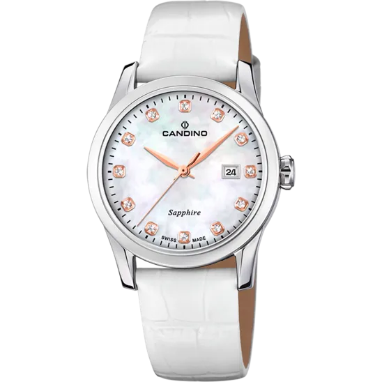 Reloj Suizo Candino Para Mujer, Colección Lady Elegance Color Beige C4736/1
