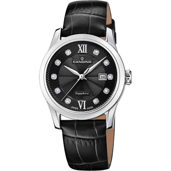 Reloj Suizo Candino Para Mujer, Colección Lady Elegance Color Negro C4736/4