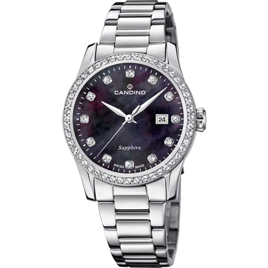 Reloj Candino Swiss C4740/5 Negro Brazalete De Acero Inoxidable, Mujer