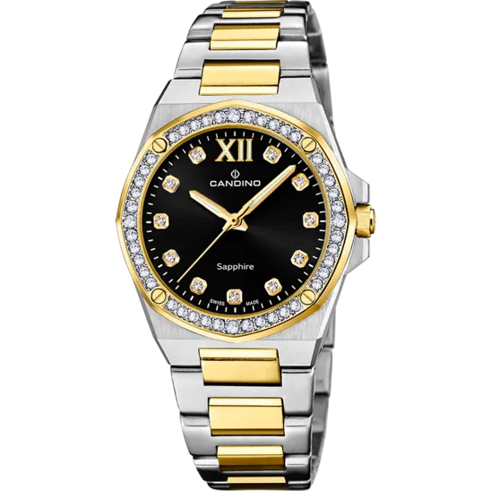 Reloj Suizo Candino Para Mujer, Colección Lady Elegance Color Negro C4752/3