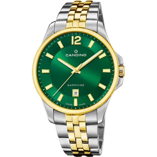Reloj Suizo Candino Para Hombre, Colección Gents Classic Timeless Color Verde C4765/3