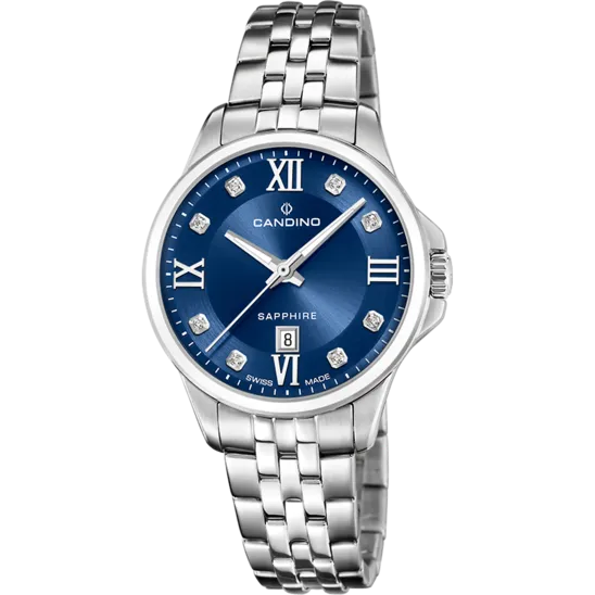 Reloj Suizo Candino Para Mujer, Colección Lady Elegance Color Azul C4766/4
