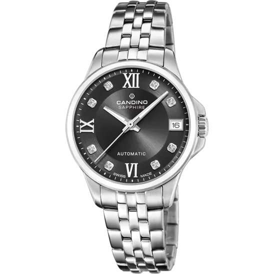 Reloj Suizo Candino Para Mujer, Colección Automatic Color Negro C4770/5