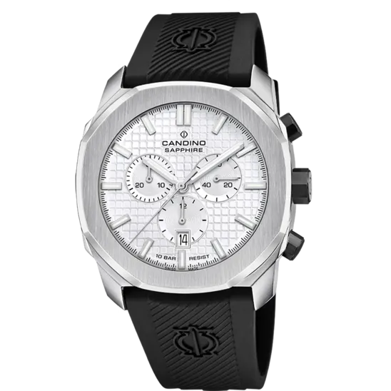Reloj Candino Swiss Icon C4774/7 Blanco Correa De Caucho, Hombre