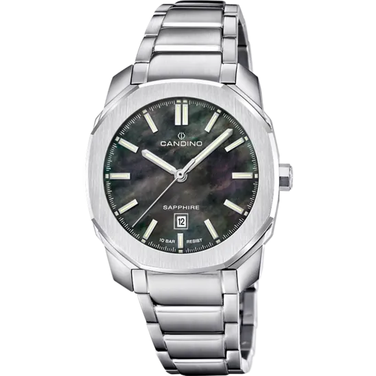 Reloj Candino Swiss Icon C4778/8 Negro Brazalete De Acero Inoxidable, Mujer