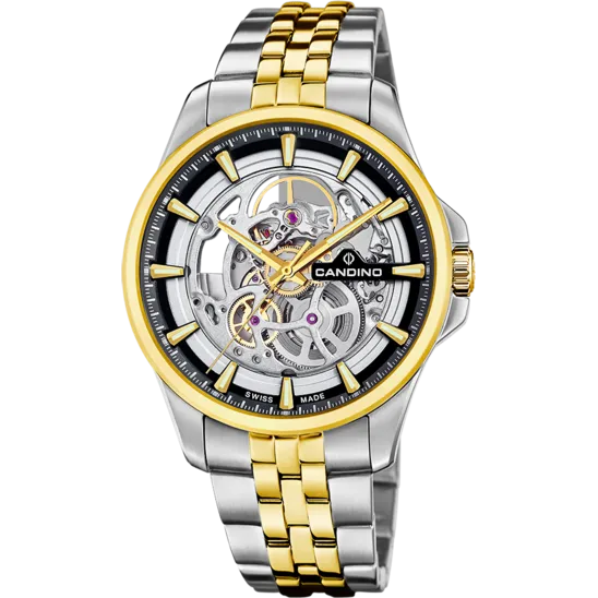 Reloj Candino Swiss Automatic C4784/1 Negro Brazalete De Acero Inoxidable, Hombre