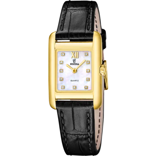 Reloj Festina On The Square F20774/3 Multi Correa De Piel, Mujer