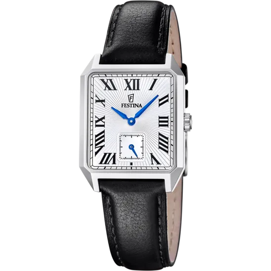 Reloj Festina On The Square F20779/1 Plateado Correa De Piel, Hombre