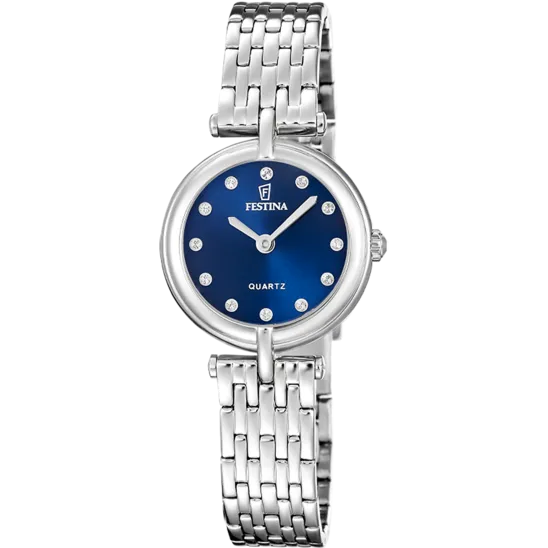 Reloj Festina Mademoiselle F20789/4 Azul Brazalete De Acero, Mujer