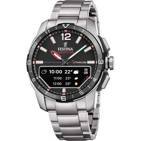 Reloj De Hombre Festina Connected D F23000/k + Pulsera Amarilla Adicional
