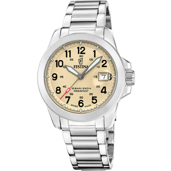 Reloj De Hombre Festina Swiss Made Field Watches F20081/1