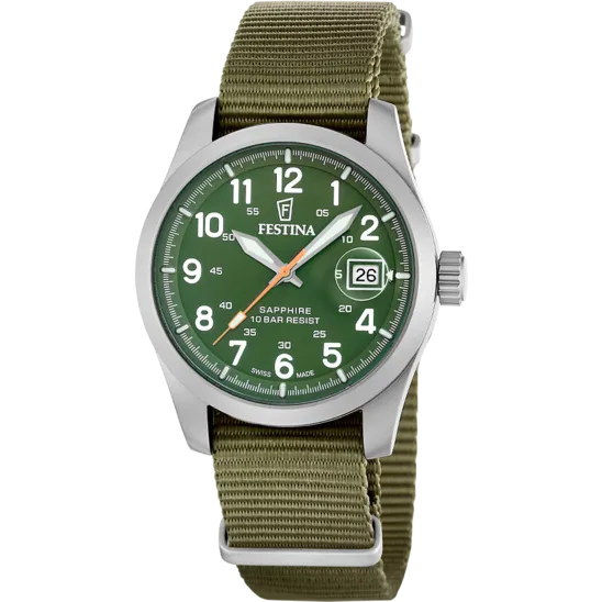 Reloj De Hombre Festina Swiss Made Field Watches F20082/2