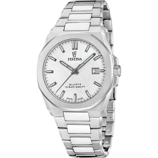 Reloj Festina Swiss Made Classic Steel F20100/1 Gris Hombre