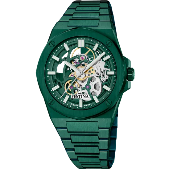 Reloj Festina Swiss Made Automatic F22012/1 Verde Hombre