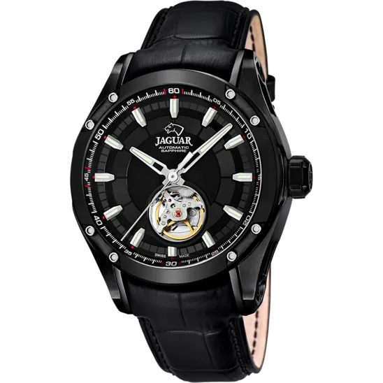 Reloj Suizo De Hombre Jaguar Ouverture Negro J813/a