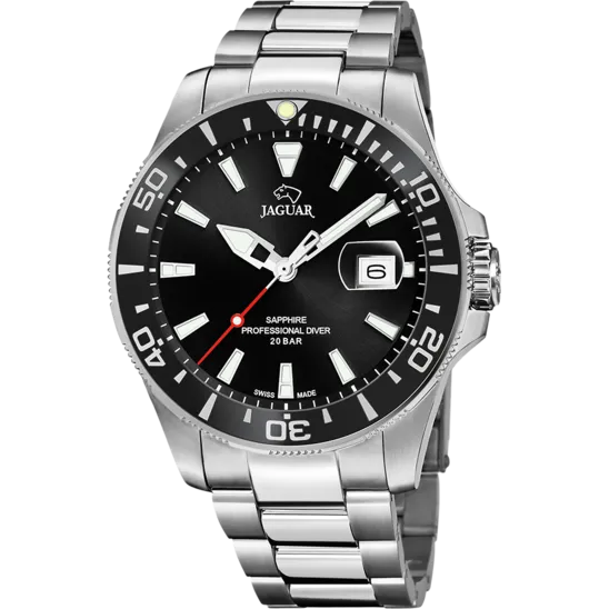 Reloj Jaguar Nueva I-size J860/n Negro Correa De Acero Inoxidable, Hombre